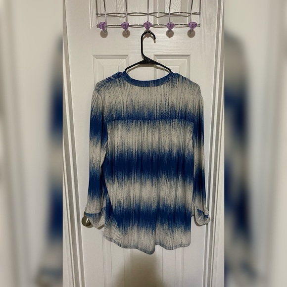 Blue and White Blouse - Picture 2 of 2